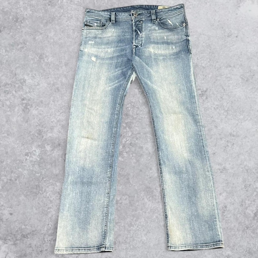 Y2K Diesel Industries Safado Light Wash Faded Distressed Jeans - Fits 34", Read!